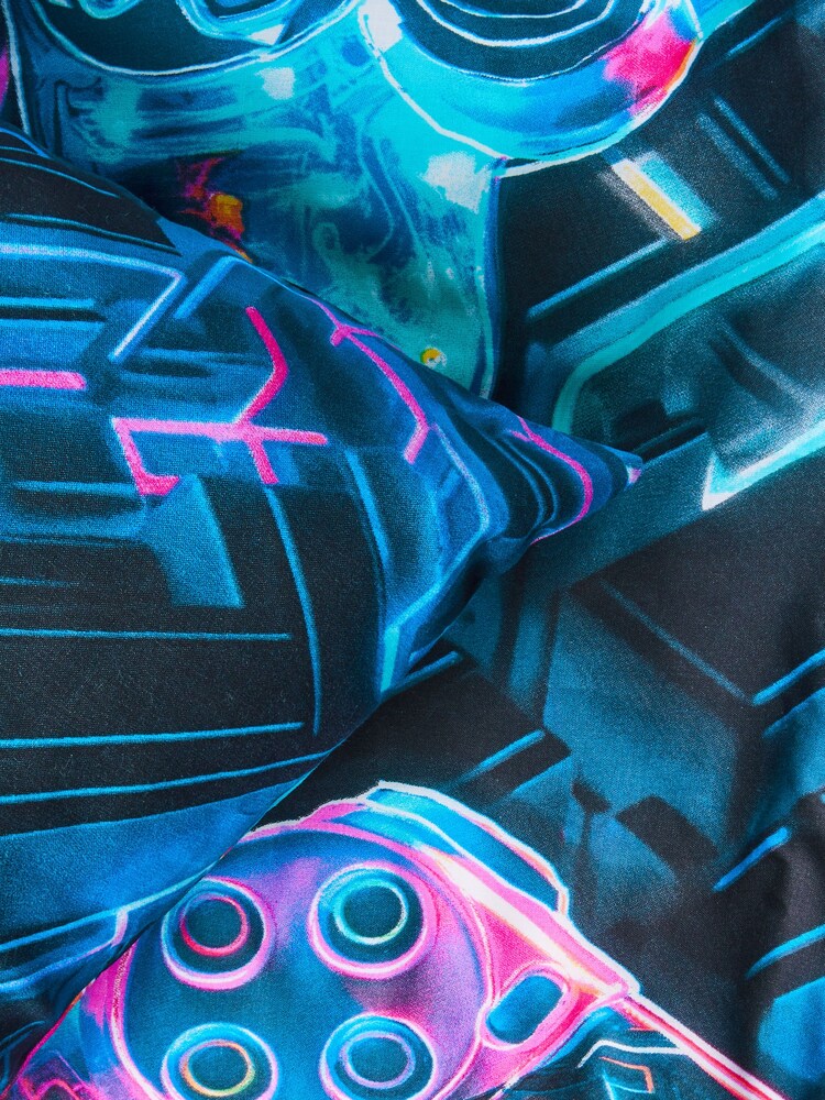 Glow In The Dark Gamer Duvet Cover and Pillowcase Set - Image 9 of 9