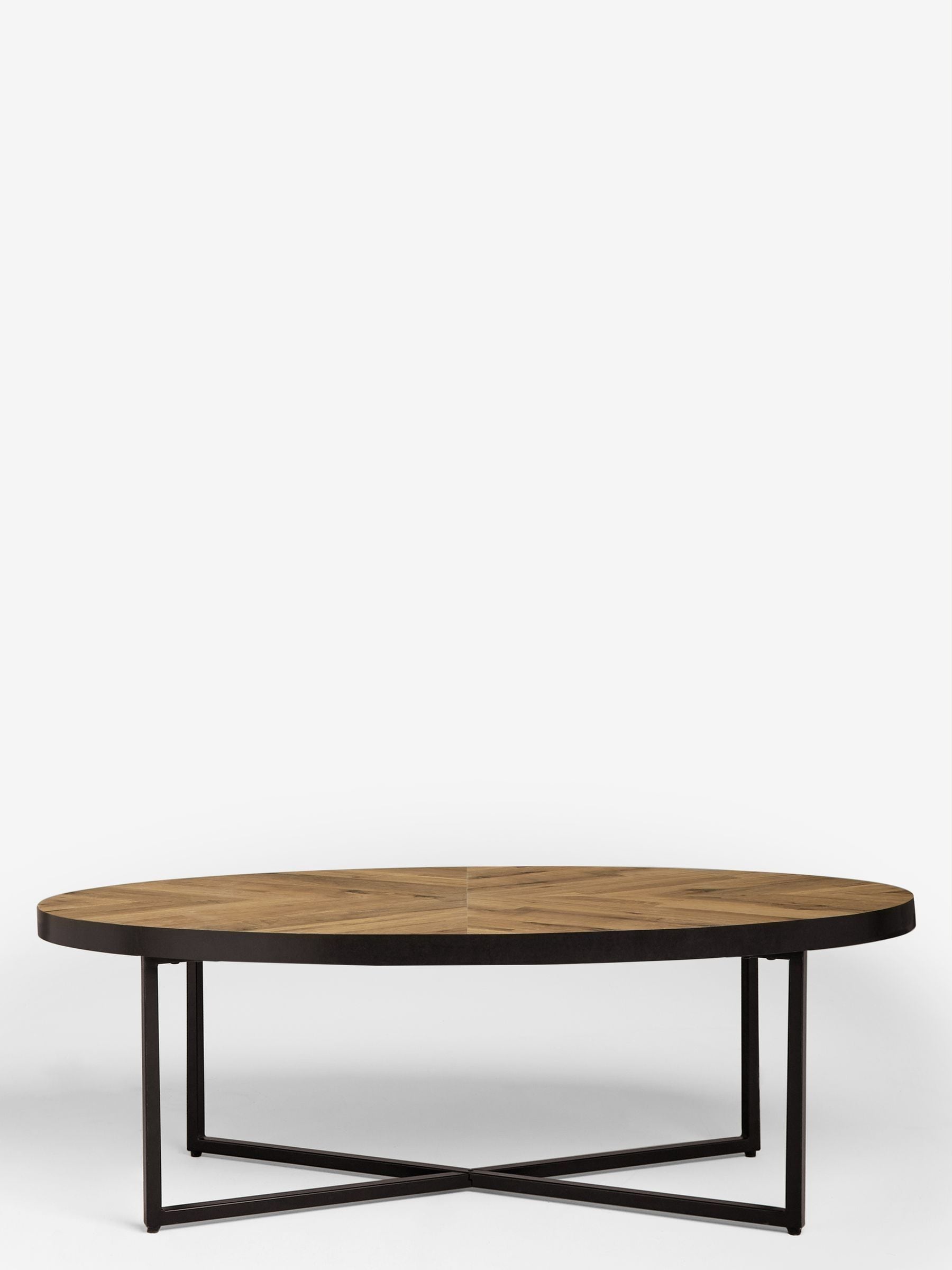 Chevron oak coffee table discount