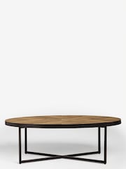 Dark Bronx Chevron Oak Effect Large Coffee Table - Image 5 of 7
