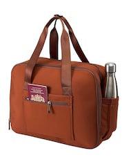 Cabin Max Brown Manhattan Holdall – Underseat Cabin Travel Bag 40x30x20 - Image 3 of 6