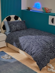Blue Football Duvet Cover and Pillowcase Set - Image 2 of 6