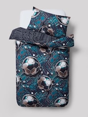 Blue Football Duvet Cover and Pillowcase Set - Image 6 of 6