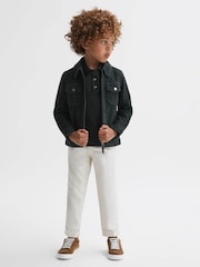 Reiss Forest Trafford Junior Merino Wool Polo Shirt - Image 3 of 6