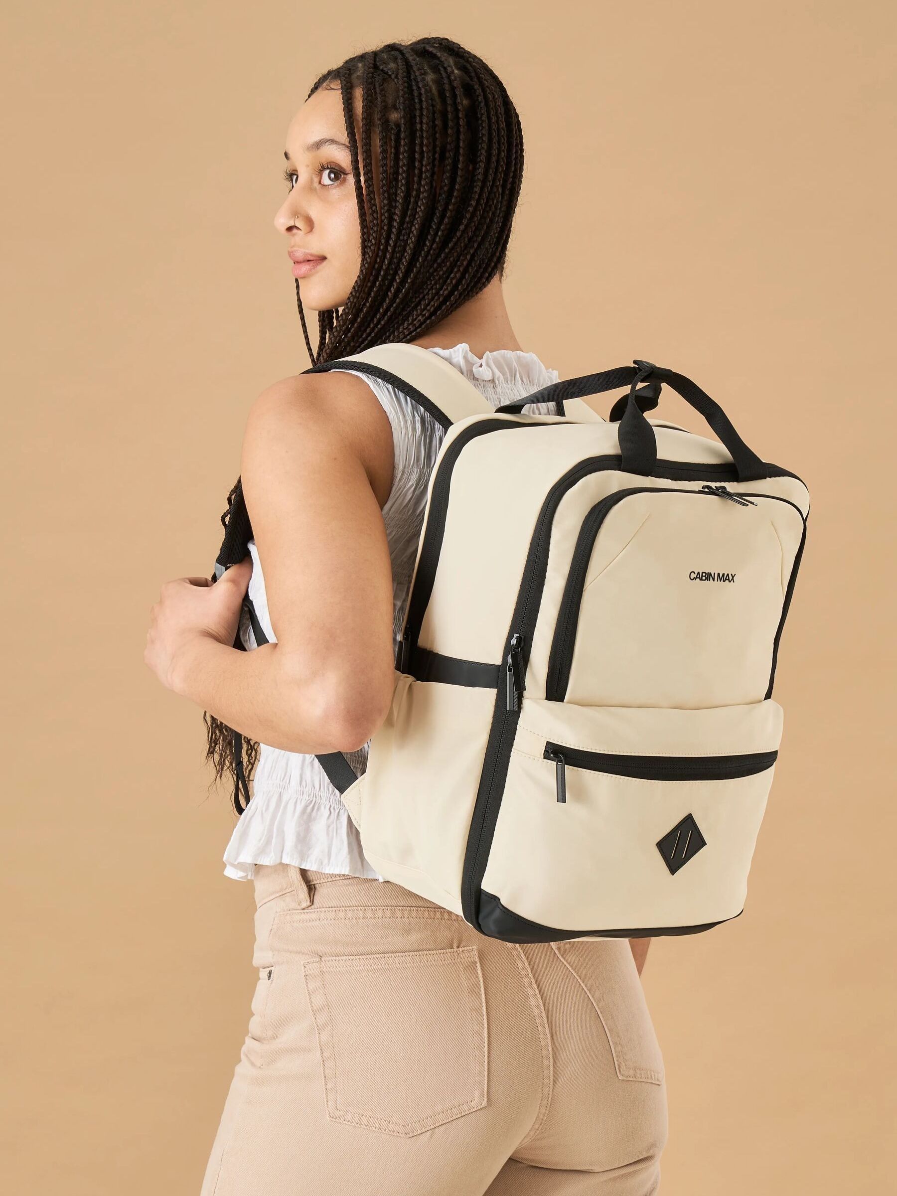 Buy Cabin Max Cream Kobe Underseat Cabin Bag - 40x30x20 cm for