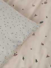Embroidered Camping 100% Cotton Printed Bedding Duvet Cover and Pillowcase Set - Image 5 of 8