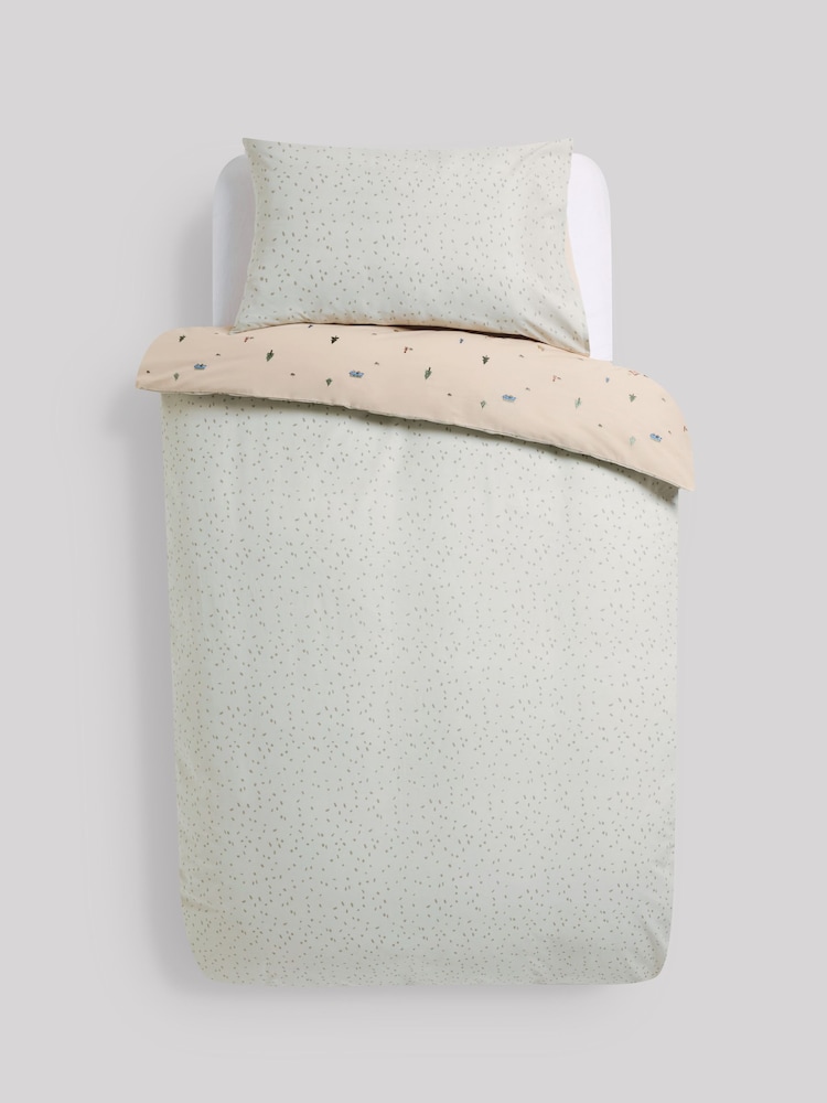 Embroidered Camping 100% Cotton Printed Bedding Duvet Cover and Pillowcase Set - Image 8 of 8