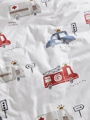 White Emergency Service Vehichles Supersoft Brushed 100% Cotton Duvet Cover and Pillowcase Set - Image 3 of 4