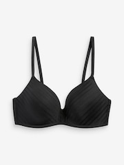 Black/White Pad Non Wire Stripe Smoothing T-Shirt Bras 2 Pack - Image 3 of 4