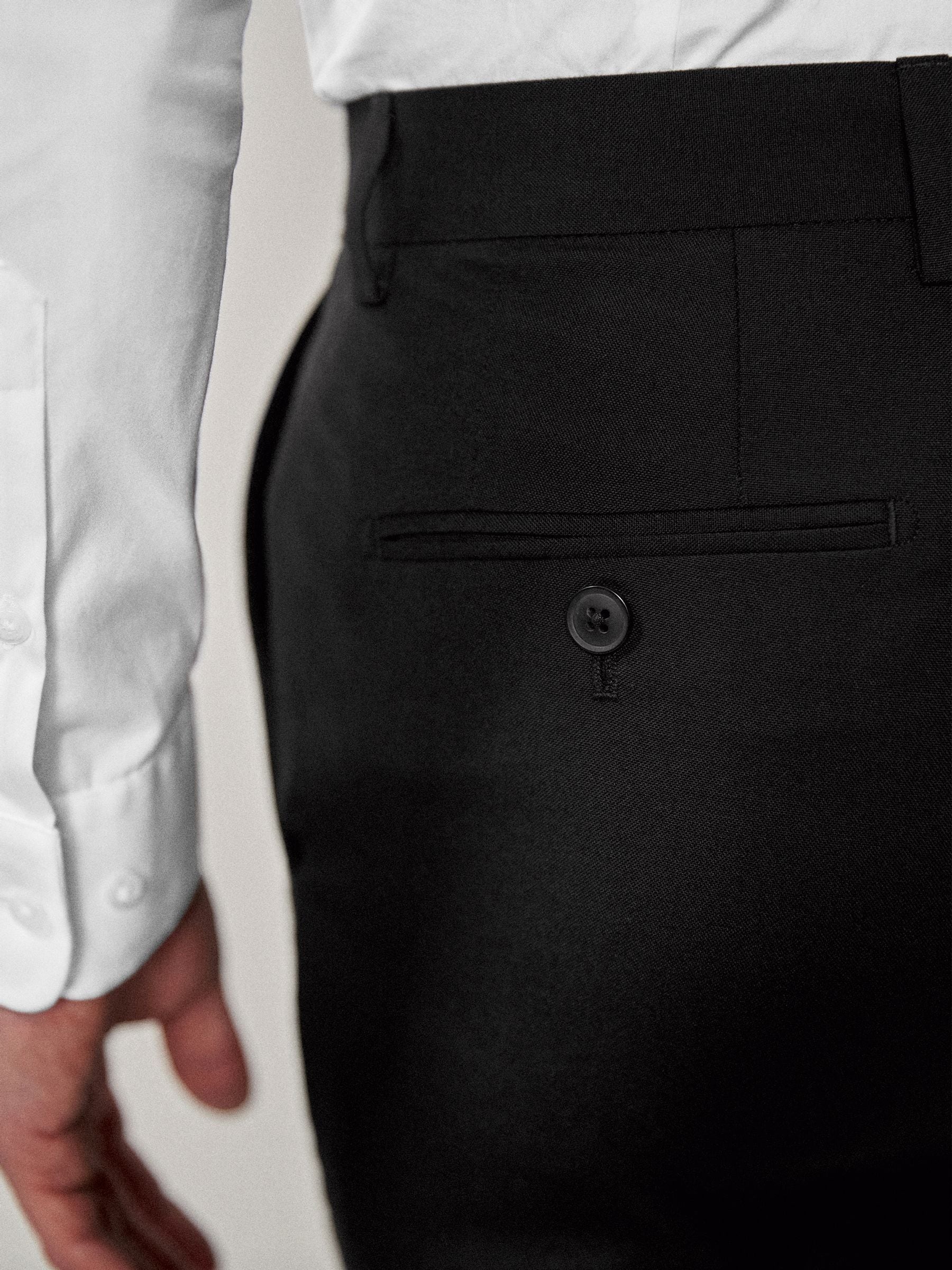 Buy Black Tailored Fit Suit Trousers from Next Romania