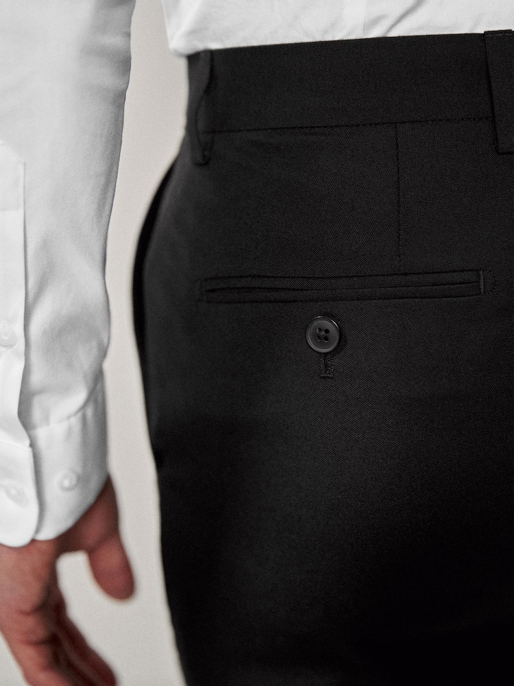 Black Tailored Fit Suit Trousers - Image 5 of 8
