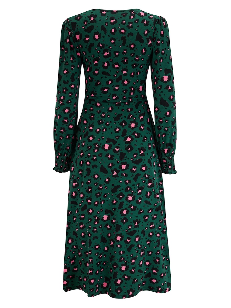 Pour Moi Green Lucinda Jersey Lace Detail Long Sleeve Dresses - Image 5 of 5 Pour Moi Green Lucinda Jersey Lace Detail Long Sleeve Dresses - Image 5 of 5
