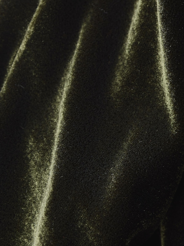 Dark Green Velvet Wide Leg Trousers - Image 4 of 4