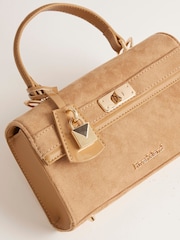River Island Brown Lock Front Tote Bag - Image 4 of 6