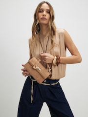 River Island Brown Lock Front Tote Bag - Image 6 of 6