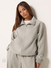 PixieGirl Petite Natural Brushed Funnel Neck Hoodie & Joggers Set - Image 2 of 6