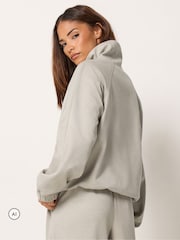 PixieGirl Petite Natural Brushed Funnel Neck Hoodie & Joggers Set - Image 3 of 6