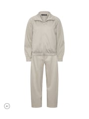 PixieGirl Petite Natural Brushed Funnel Neck Hoodie & Joggers Set - Image 6 of 6