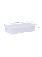 Wham Set of 3 Clear Crystal 42L Plastic Storage Under Bed Box & Lid - Image 4 of 4