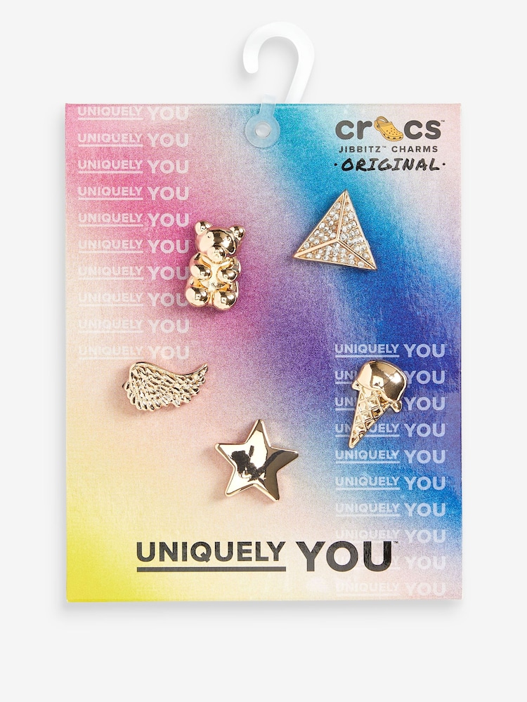 Crocs Gold Icon Jibbitz 5 Pack - Image 1 of 5