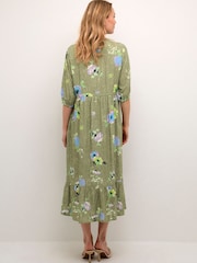 Cream Green Rosina Belted Maxi Dress - Image 2 of 6