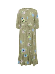 Cream Green Rosina Belted Maxi Dress - Image 5 of 6