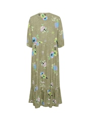 Cream Green Rosina Belted Maxi Dress - Image 6 of 6