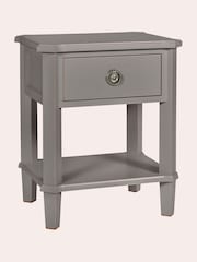 Laura Ashley Pale Charcoal Henshaw 1 Drawer Side Table - Image 3 of 5