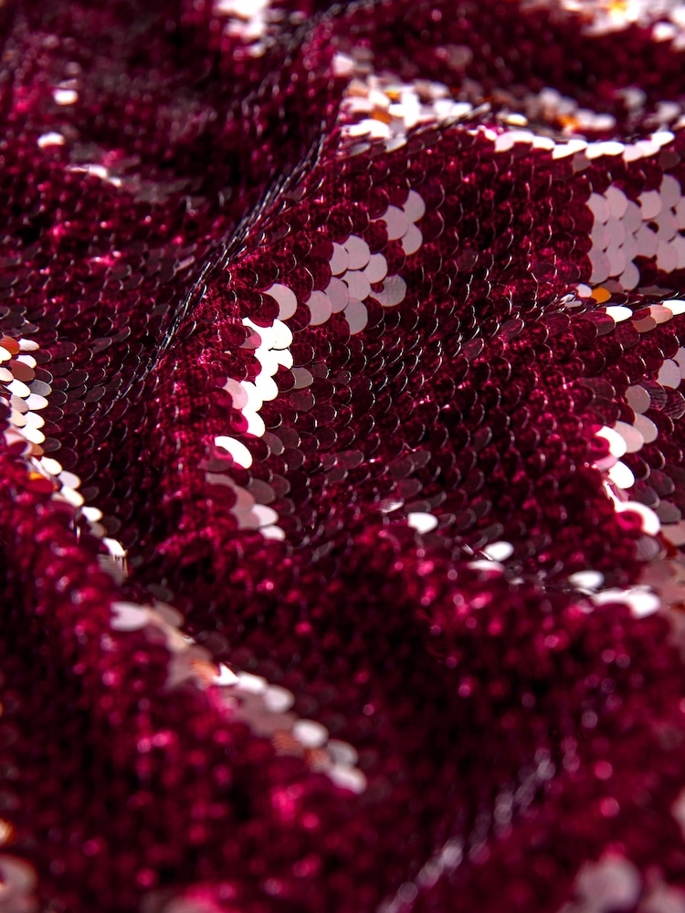 Burgundy Red Rochelle Humes Sequin Maxi Skirt - Image 7 of 7