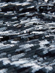 Navy Wide Leg Sequin Trousers - Image 8 of 8