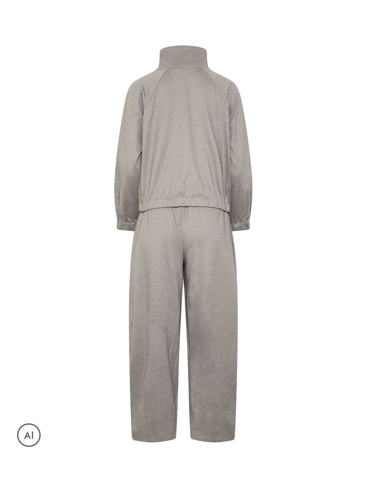 PixieGirl Petite Grey Brushed Funnel Neck Hoodie & Joggers Set - Image 2 of 2 PixieGirl Petite Grey Brushed Funnel Neck Hoodie & Joggers Set - Image 2 of 2