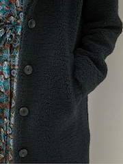 FatFace Green Mylah Teddy Longline Coat - Image 4 of 4