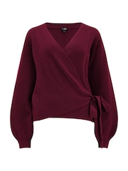 Pour Moi Burgundy Red Elle Knit Ballet Jumper - Image 3 of 4