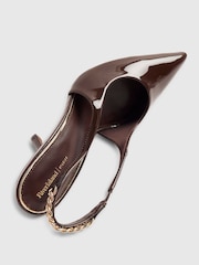 River Island Patent Slingback Chain Court Heels - Attēls 6 no 6