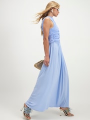 River Island Blue Drape Maxi Dress - Image 3 of 4