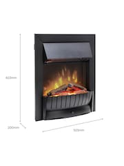 Dimplex Black Clement Electric Optiflame Inset Fire - Image 6 of 6