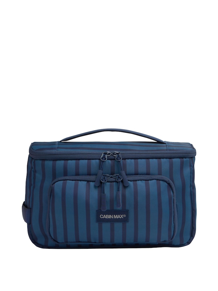 Cabin Max Blue Classic Striped Toiletries Bag - Image 1 of 4 Cabin Max Blue Classic Striped Toiletries Bag - Image 1 of 4