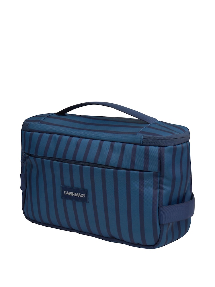 Cabin Max Blue Classic Striped Toiletries Bag - Image 2 of 4 Cabin Max Blue Classic Striped Toiletries Bag - Image 2 of 4