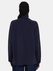 Whistles Blue Cashmere Roll Neck Jumper - Image 2 of 5