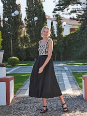 FatFace Clea Black Crochet Beach Dress - Image 1 of 6