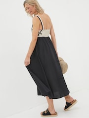 FatFace Clea Black Crochet Beach Dress - Image 3 of 6