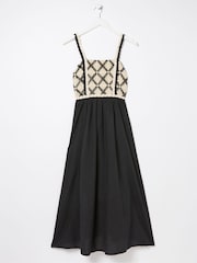 FatFace Clea Black Crochet Beach Dress - Image 6 of 6
