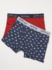 FatFace Blue VW Surf Camper Boxers 2 Pack - Image 1 of 2
