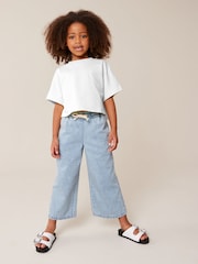 White 100% Cotton Boxy T-Shirt (3-16yrs) - Image 1 of 6