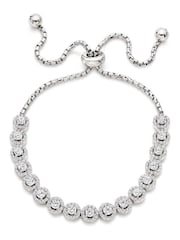 Beaverbrooks Cubic Zirconia Halo Bracelet - Image 1 of 3