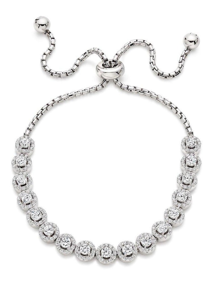 Beaverbrooks Cubic Zirconia Halo Bracelet - Image 1 of 3