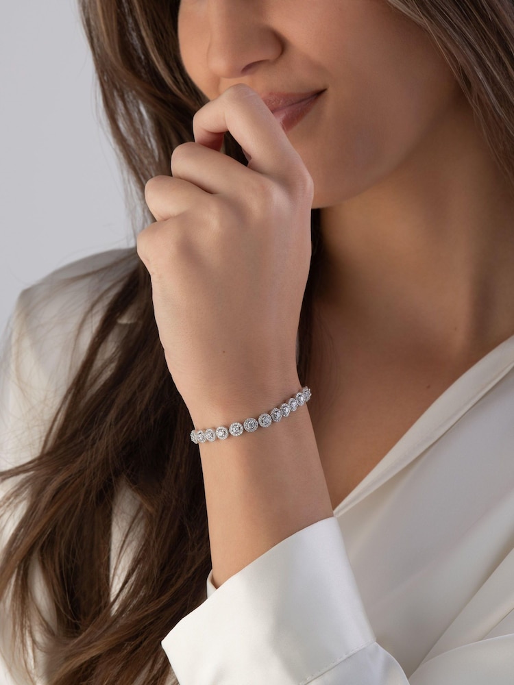 Beaverbrooks Cubic Zirconia Halo Bracelet - Image 2 of 3