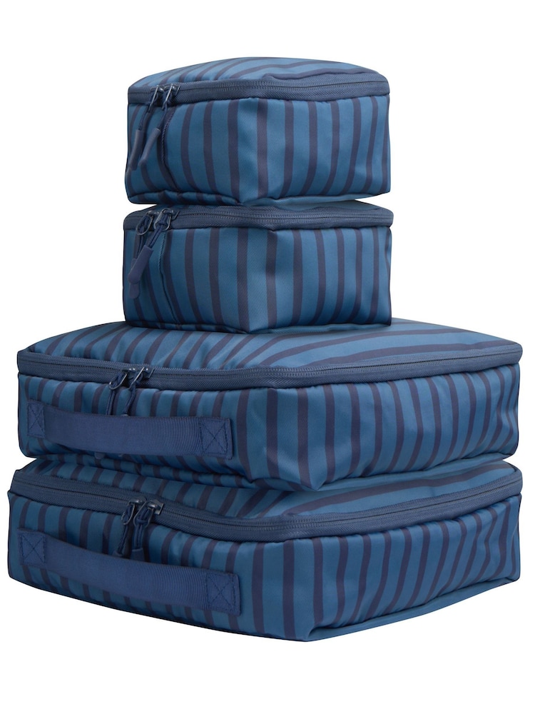 Cabin Max Blue Classic Striped 5-Piece Packing Cube Set - Image 2 of 6 Cabin Max Blue Classic Striped 5-Piece Packing Cube Set - Image 2 of 6