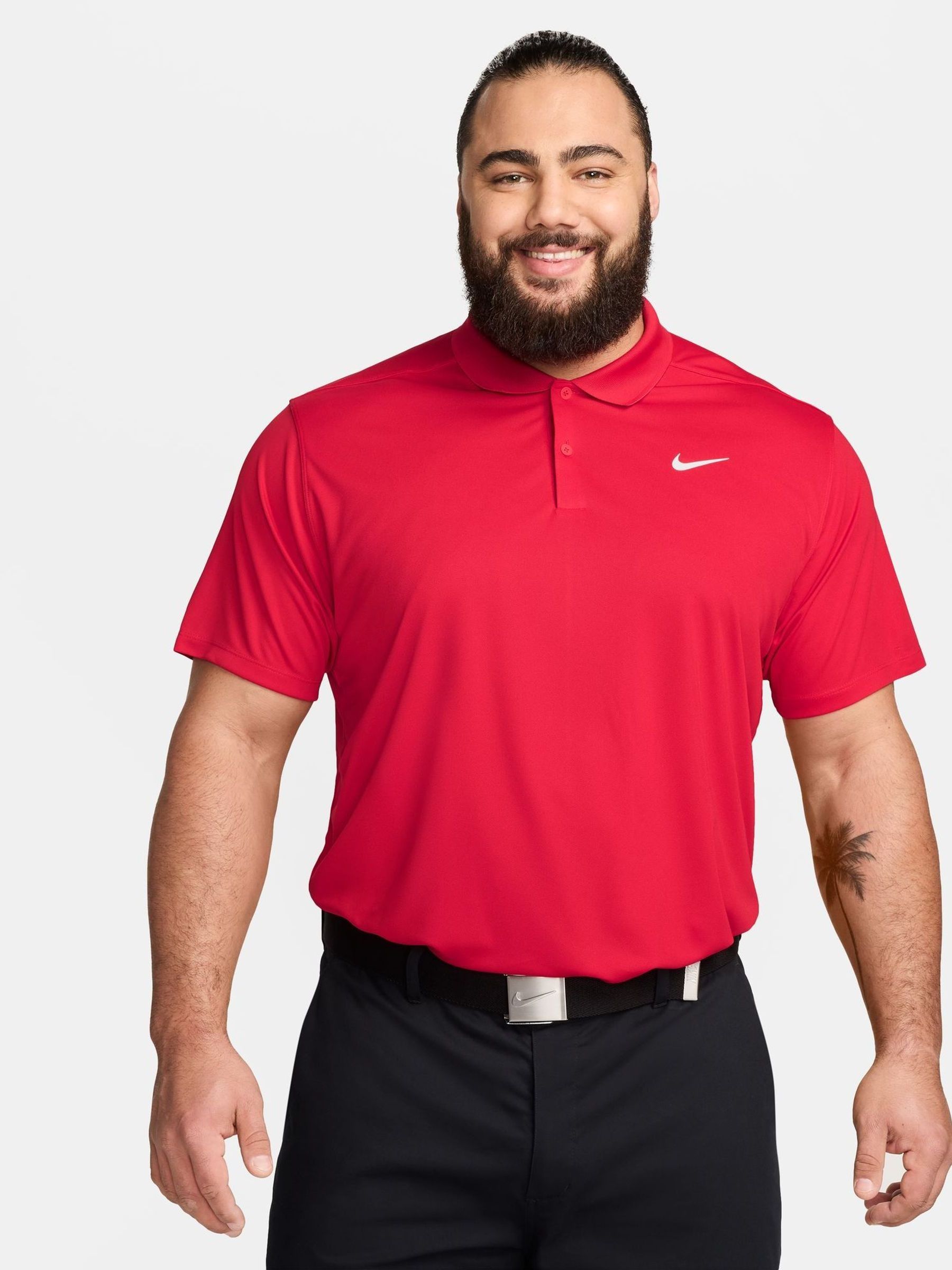 red nike golf polo shirt
