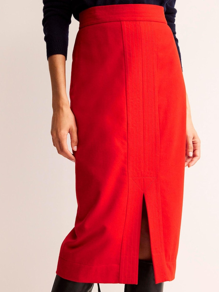 Boden Red Wool Pencil Skirt - Image 1 of 5 Boden Red Wool Pencil Skirt - Image 1 of 5