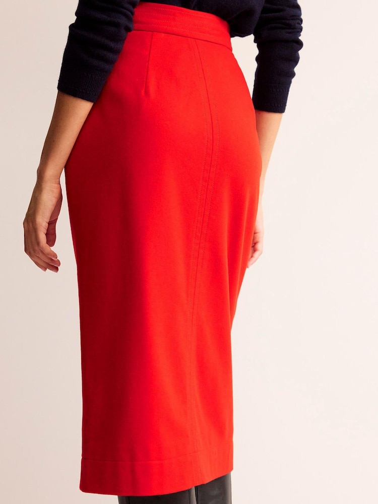Boden Red Wool Pencil Skirt - Image 2 of 5 Boden Red Wool Pencil Skirt - Image 2 of 5